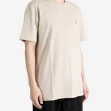 Tan t-shirt, full body view