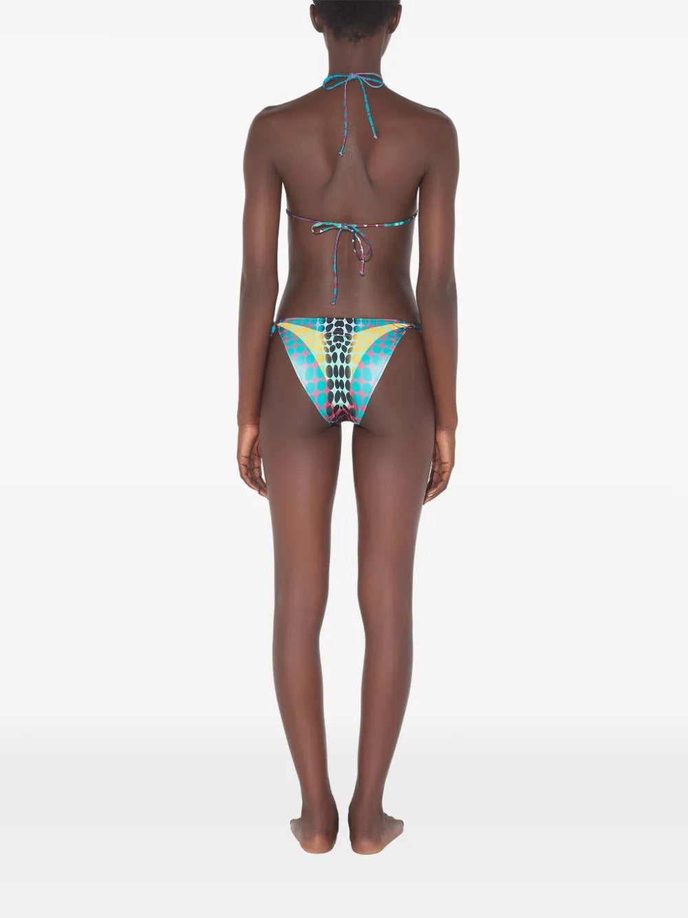 Yellow bikini, full body view