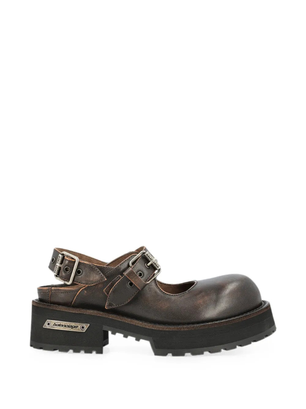 Brown shoes, front view