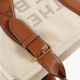 Close up of Tan bag, showing detail