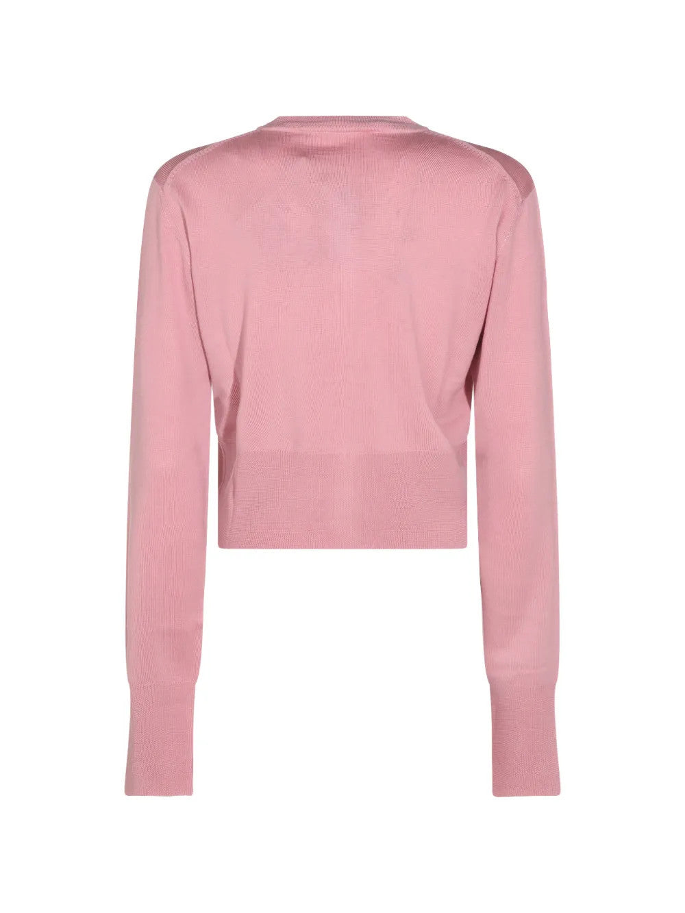 Pink knitwear, back view