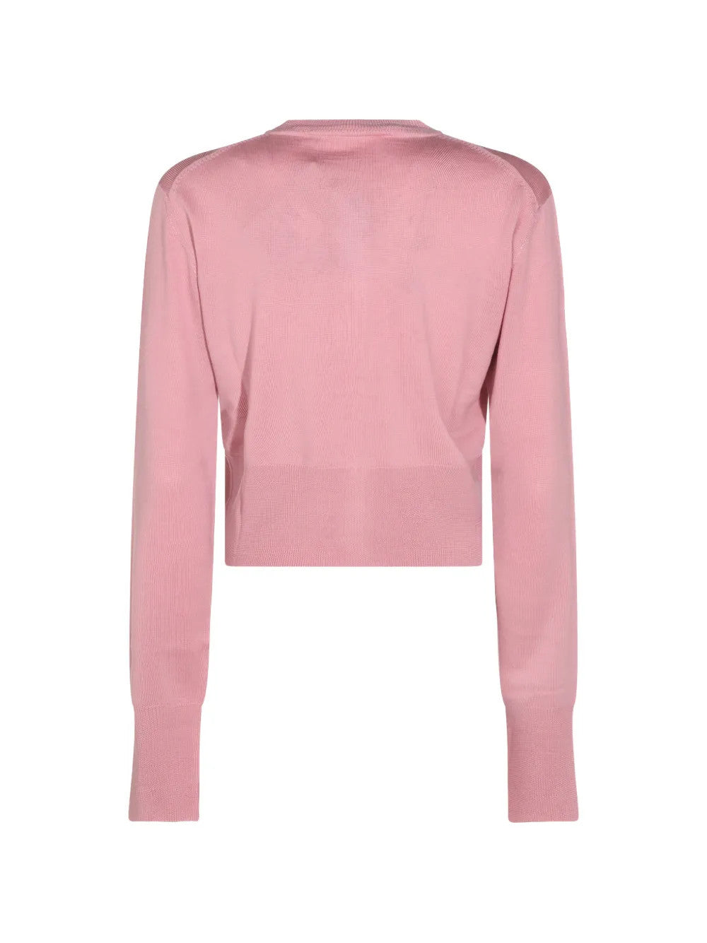Pink knitwear, back view