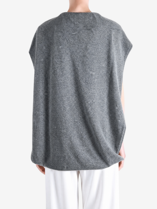 Grey dress, full body view