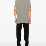 Grey t-shirt, full body view