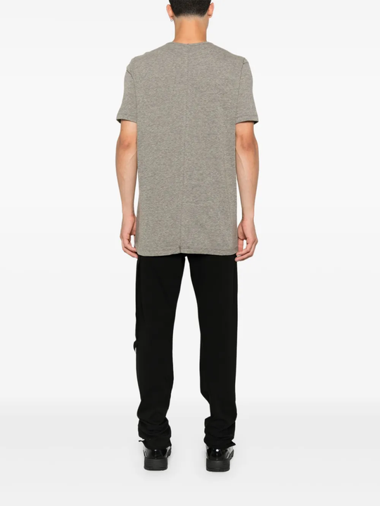 Grey t-shirt, full body view
