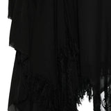 ANN DEMEULEMEESTER - Women Aina Cadycontrast And Lace Ruffles Midi Panel Skirt