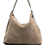 grey bag, front view