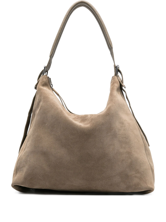 grey bag, front view