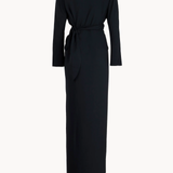 Navy dress, front view