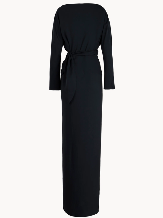 Navy dress, front view