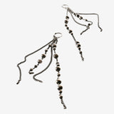 silver earrings, back view