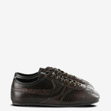 Brown shoes, front view