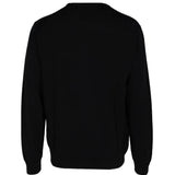 Black knitwear, back view