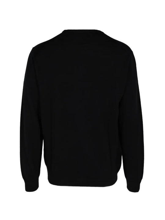 Black knitwear, back view