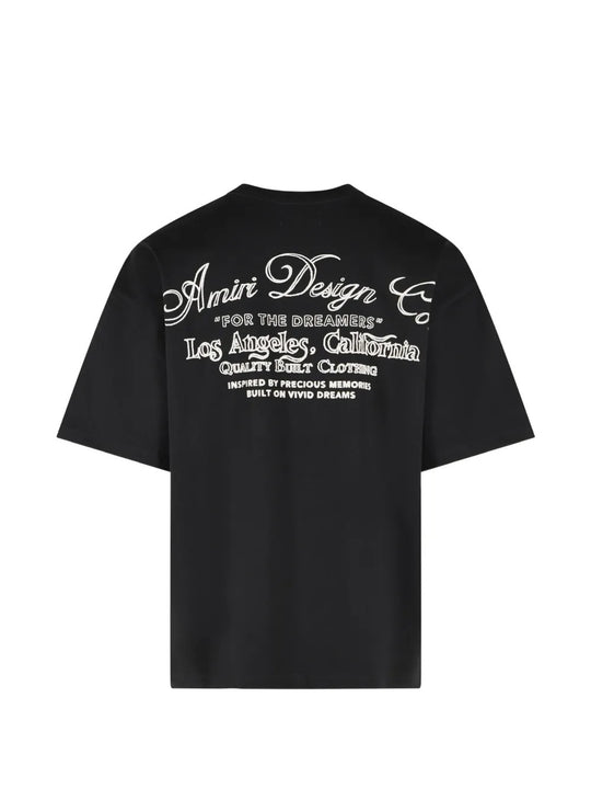 Black t-shirt, back view