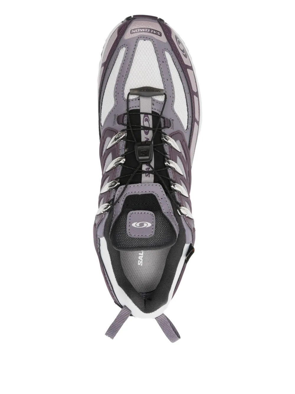 Purple sneakers, top view