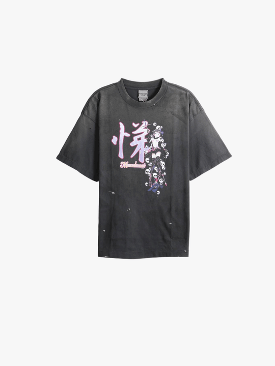 Black t-shirt, front view