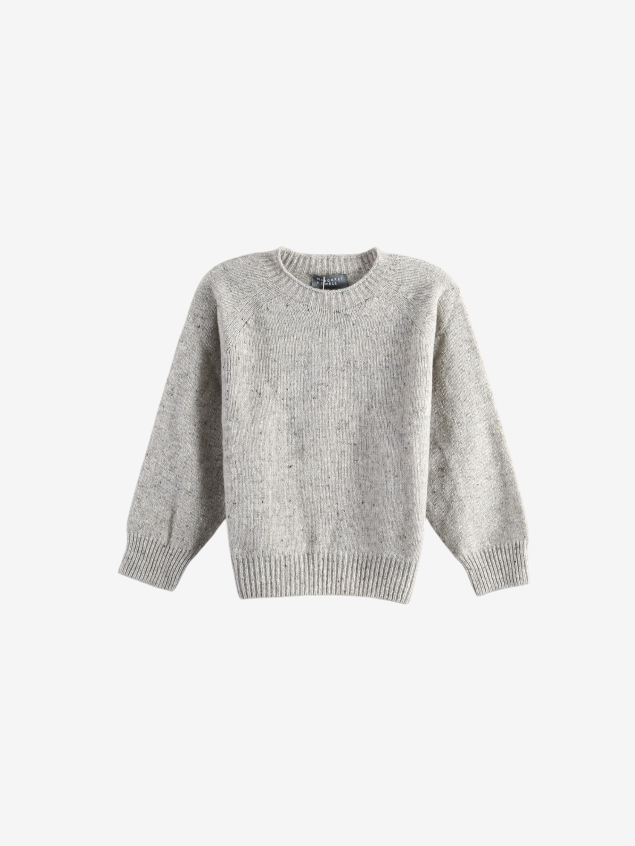 Grey knitwear, front view