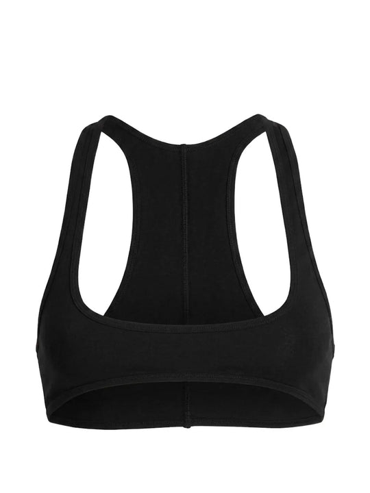 Black top, back view