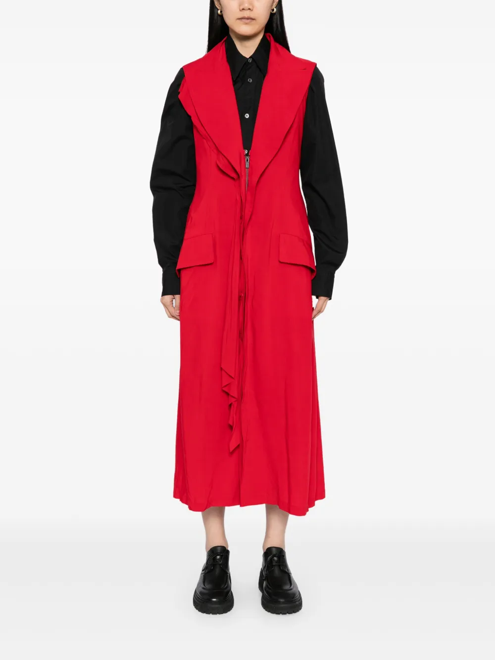 Red dresses,full body view