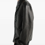LEMAIRE - Men Leather Single Breasted Jacket