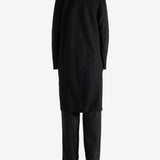 Black coat,full body view