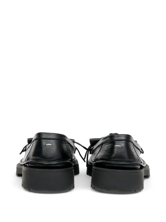 Black shoes, back view