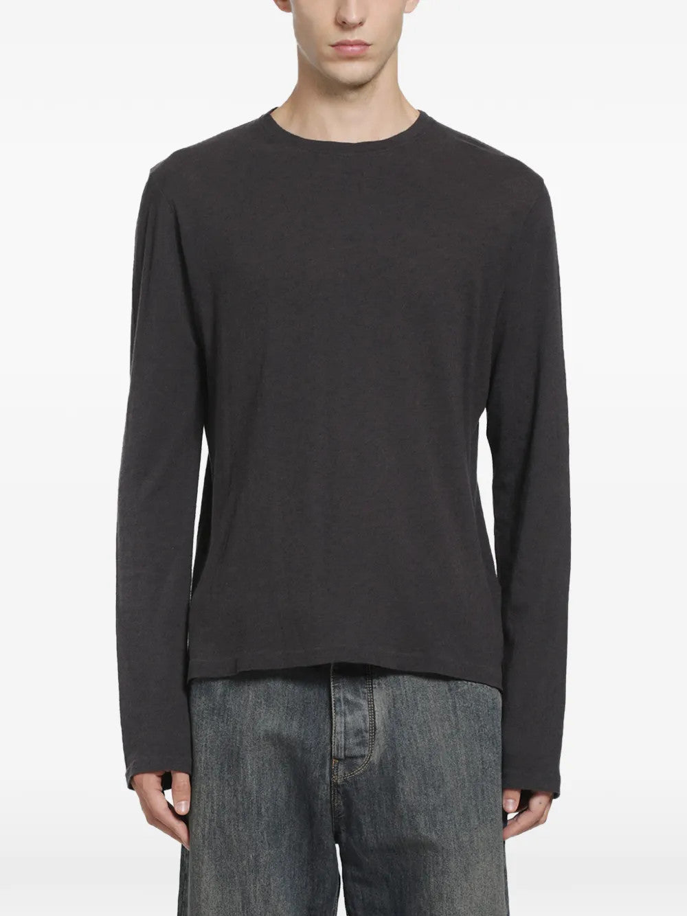 Black knitwear, full body view