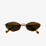 Green sunglasses, front view