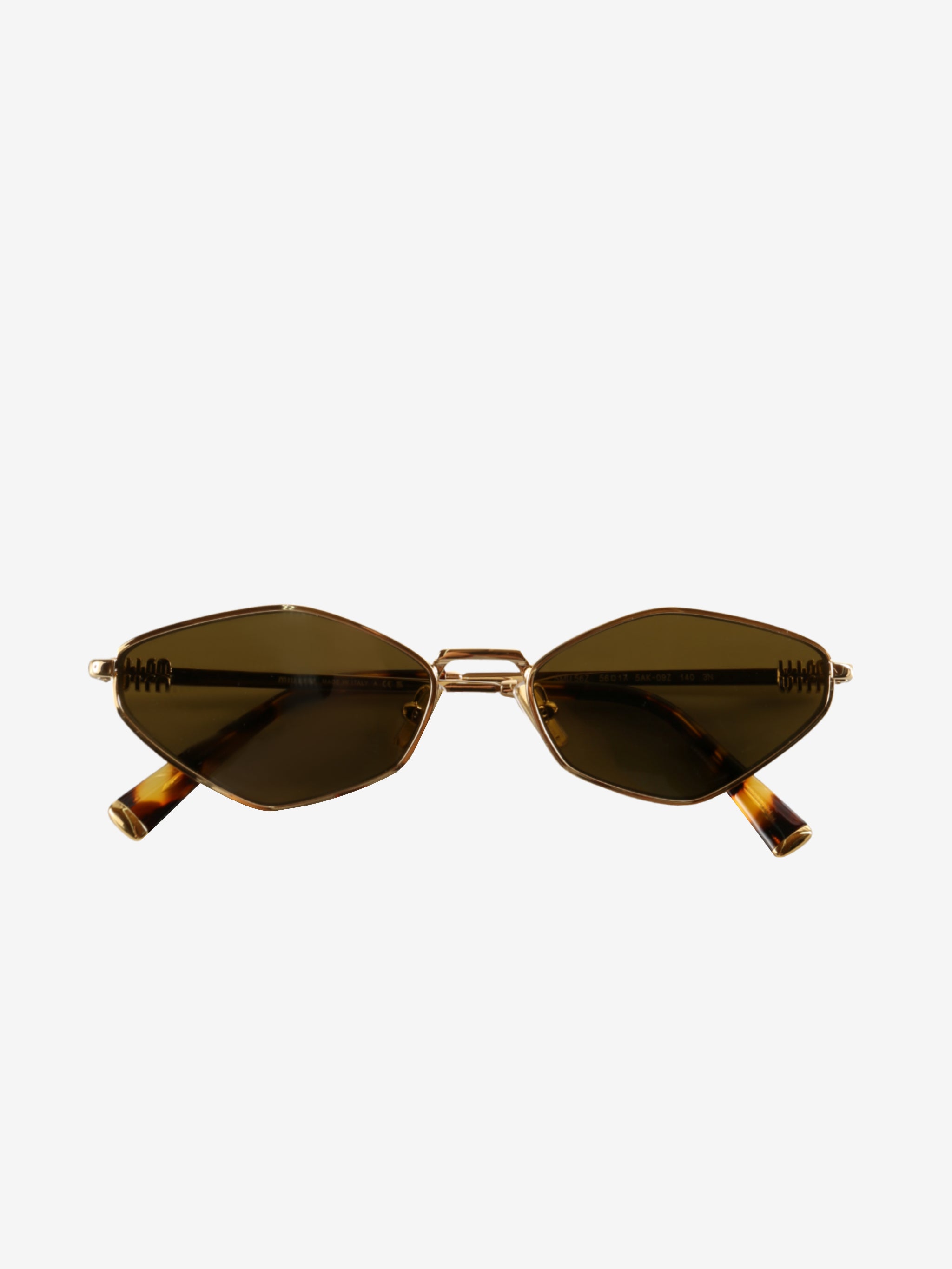 Green sunglasses, front view