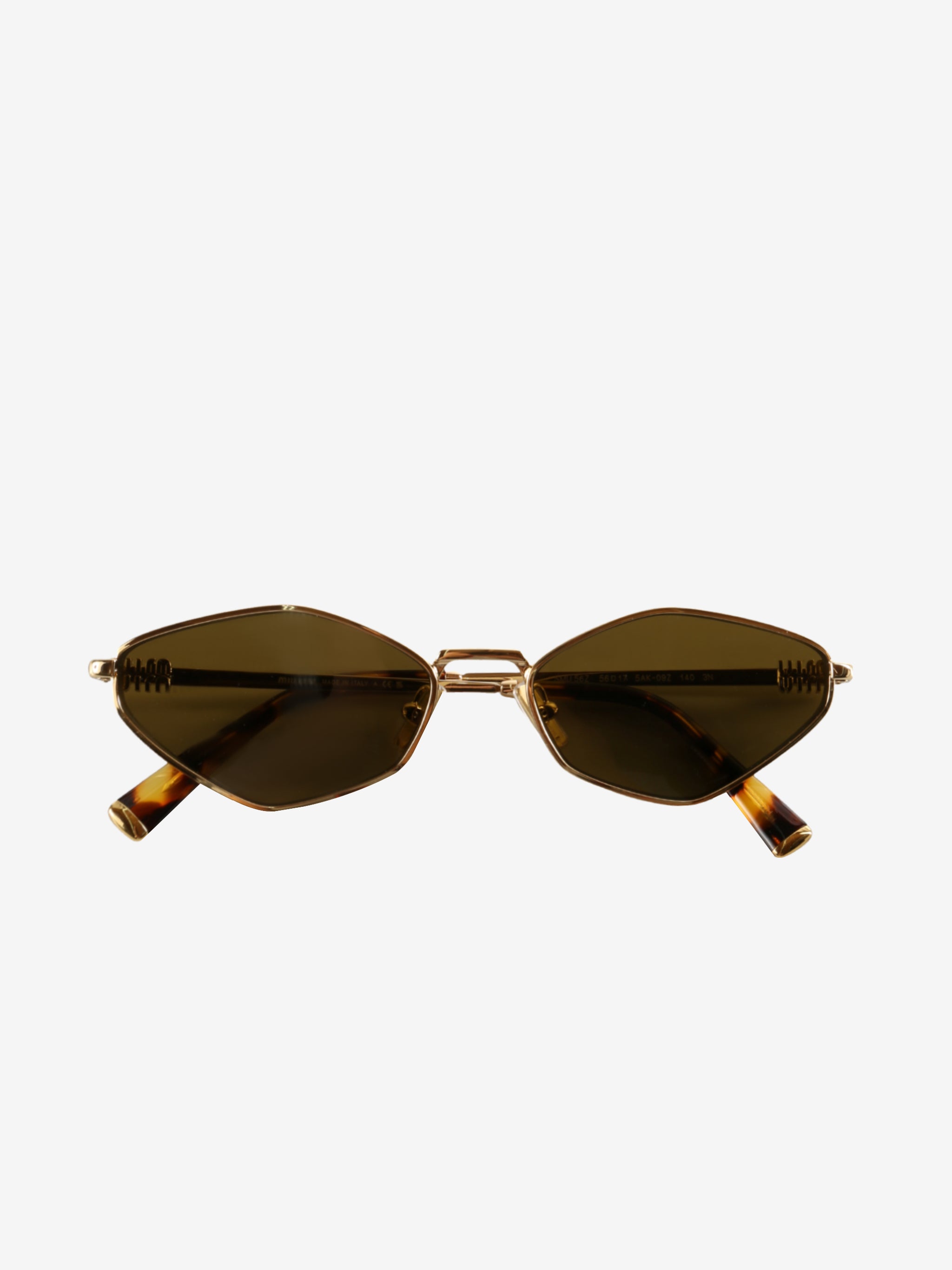 Green sunglasses, front view