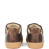 Brown sneakers, back view