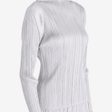 Grey shirt worn by a person, showing the shirt fit