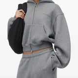 Grey hoodie, front view