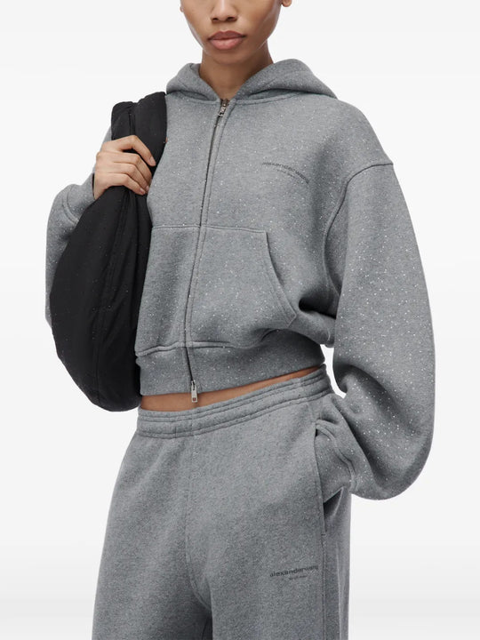 Grey hoodie, front view