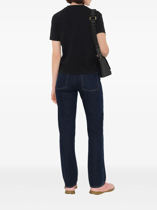 Black t-shirt, front view