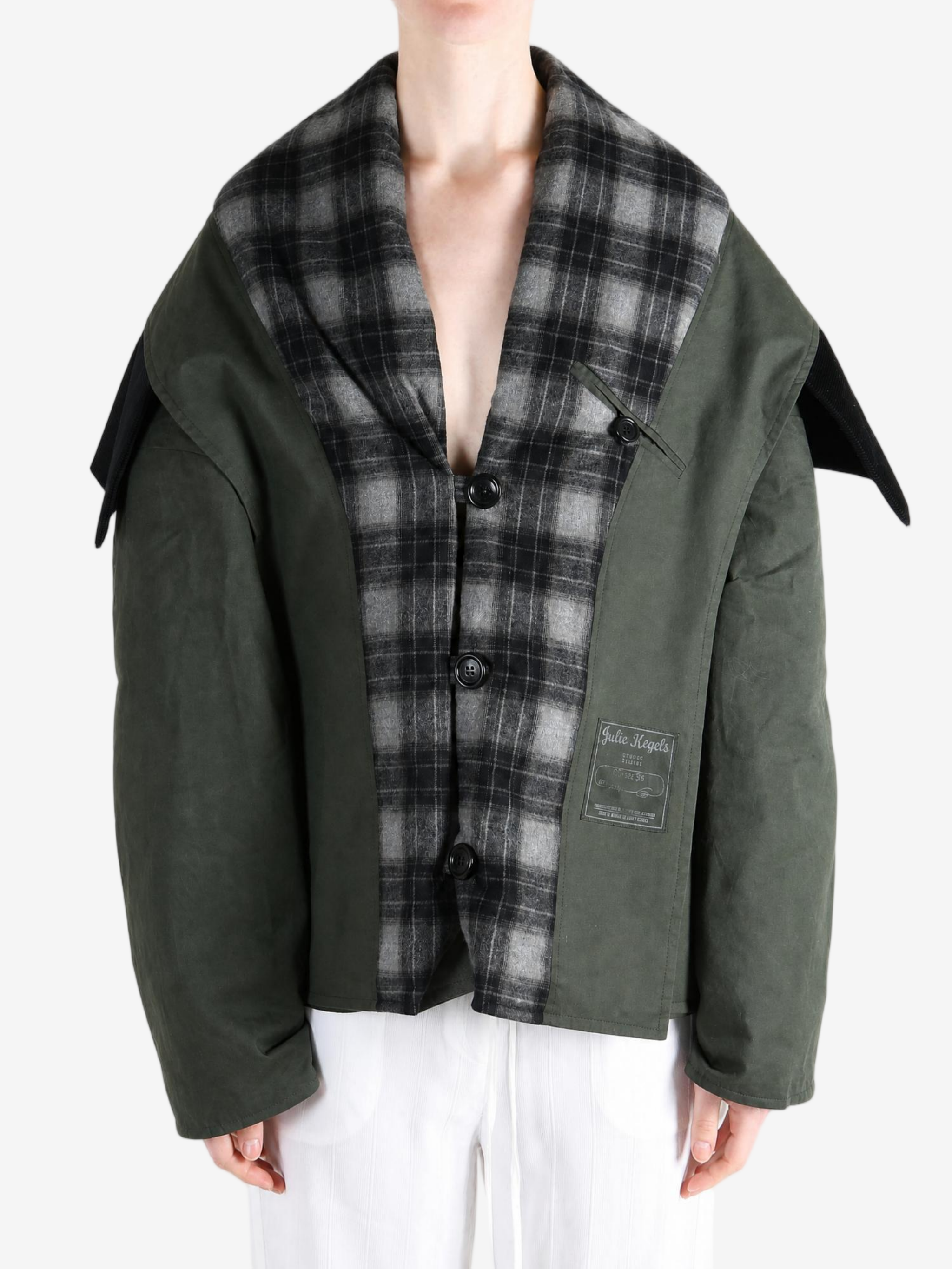 Green jacket, front view
