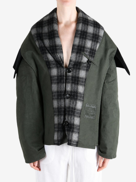 Green jacket, front view