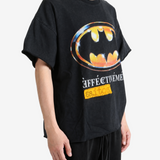 Black t-shirt, full body view