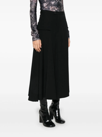 YOHJI YAMAMOTO - Women Wool Gabardine Layered Pants