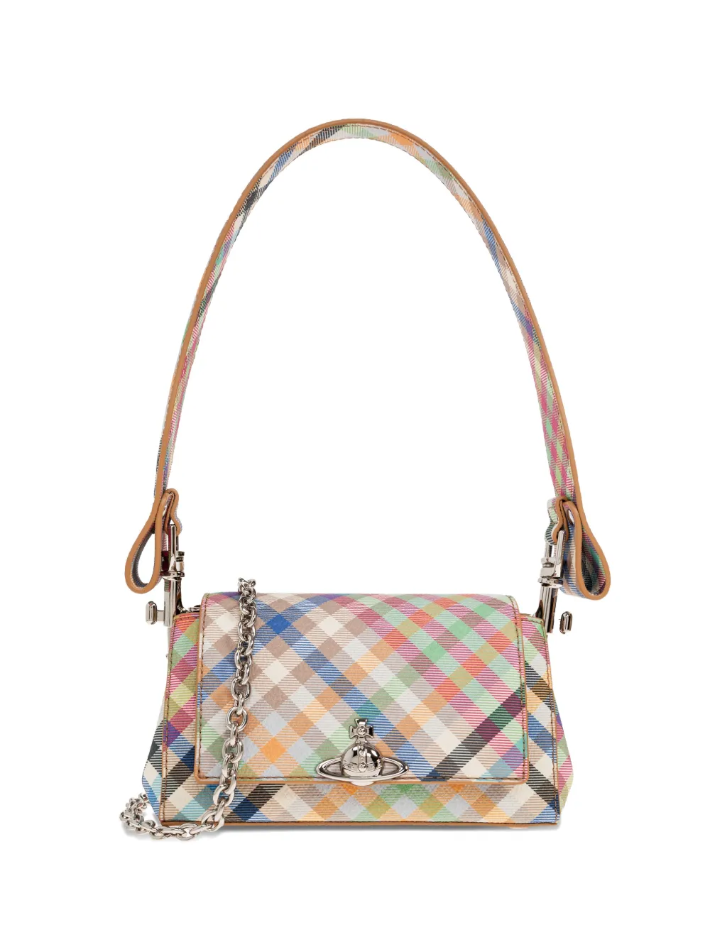 Tan bag, front view