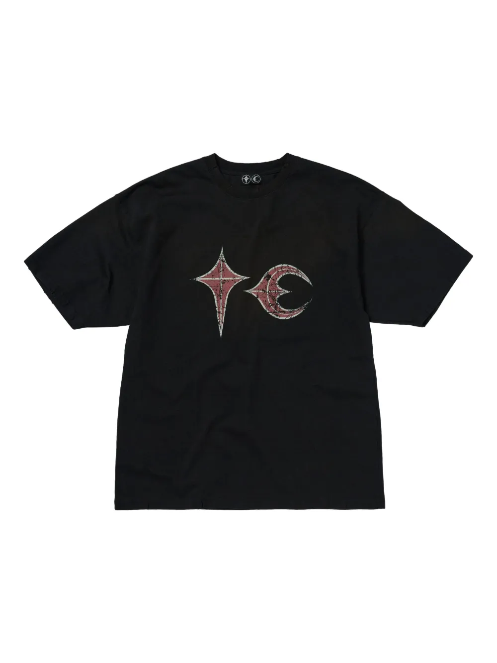 Black t-shirt,front view