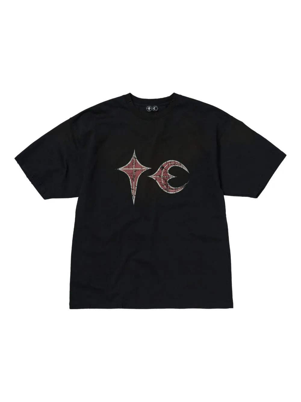 Black t-shirt,front view