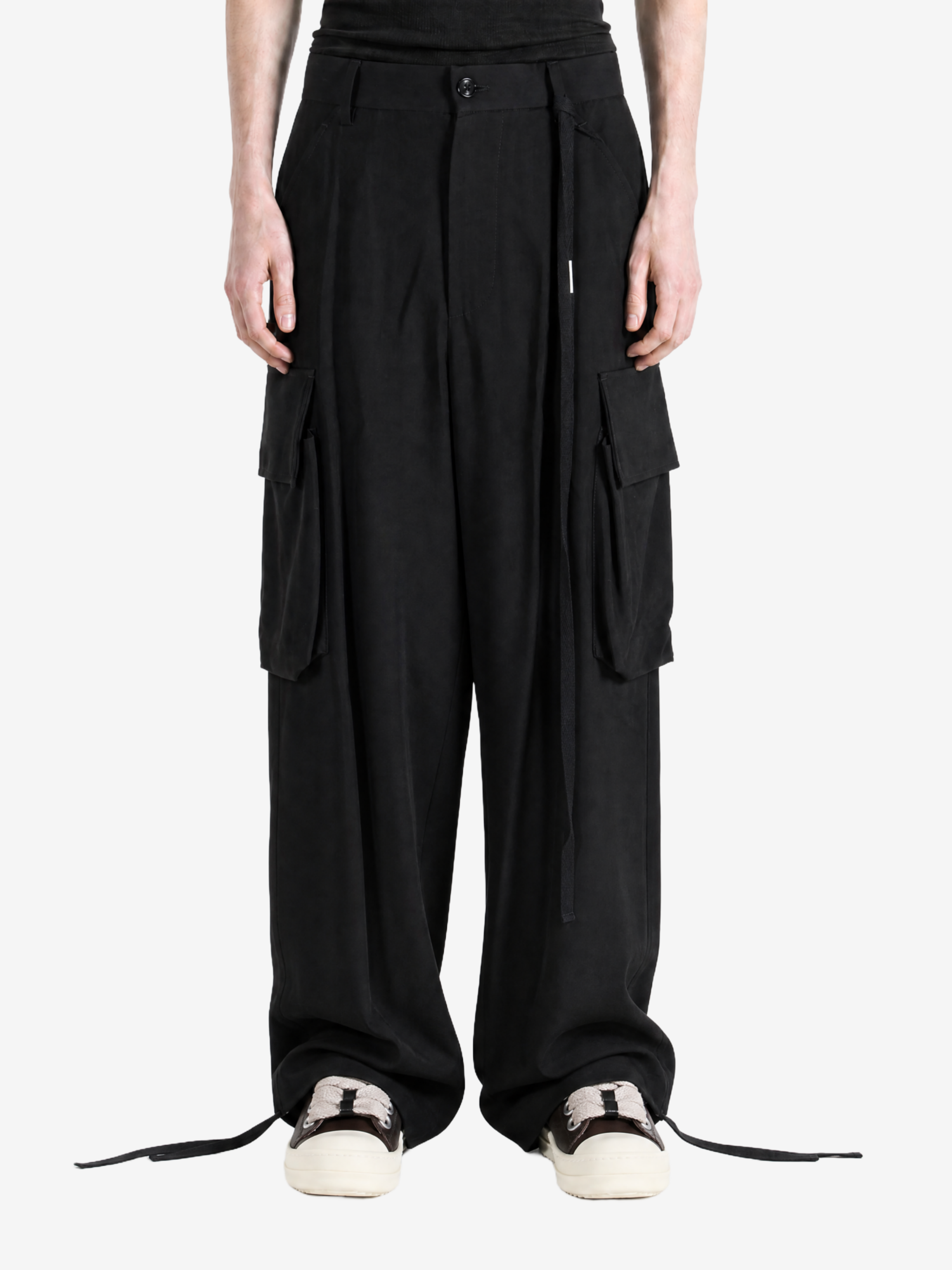 Black pants, full body view