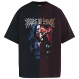 Black t-shirt,front view