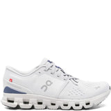 Purple sneakers, front view