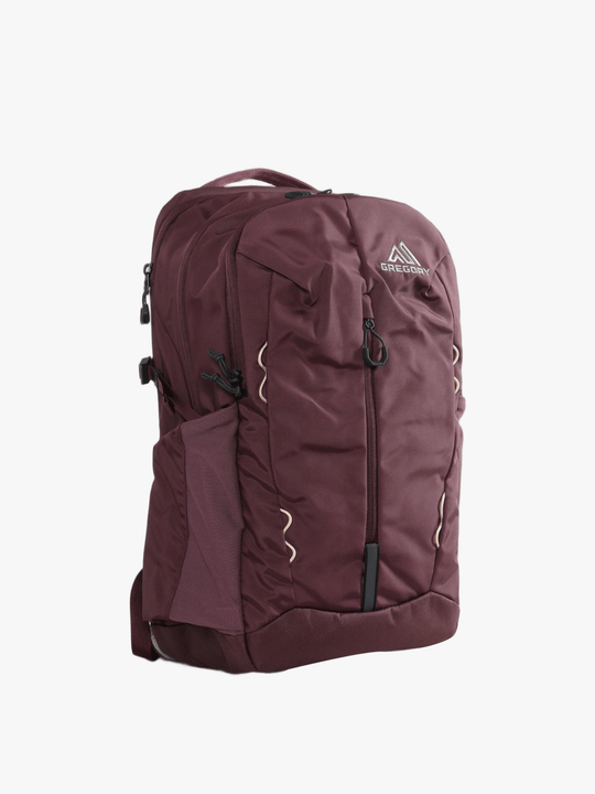 Burgundy bag, front view