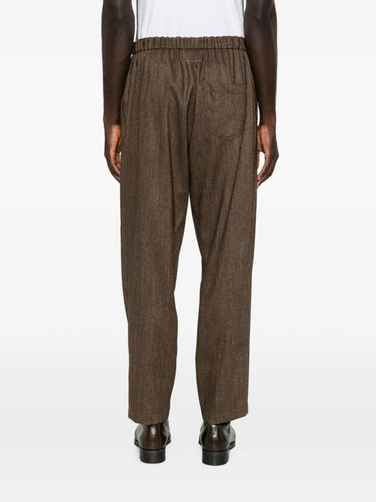 Brown pants, full body view