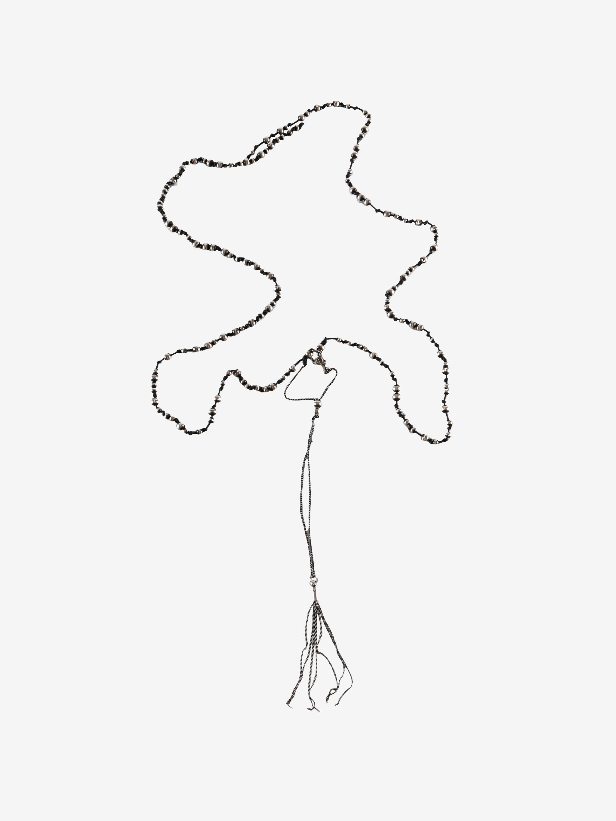 Black necklace, front view