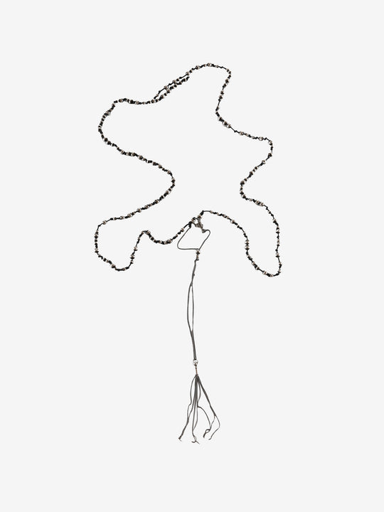 Black necklace, front view